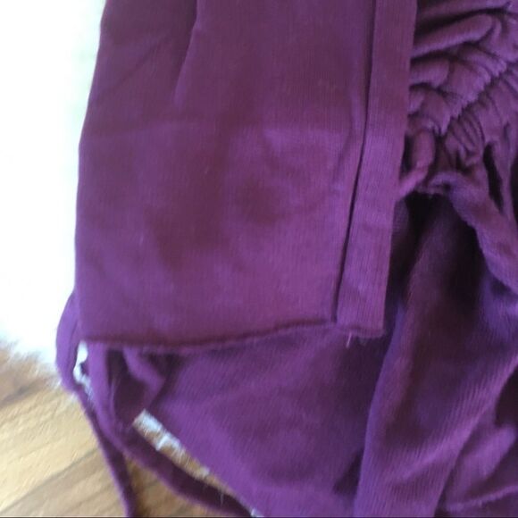 LA made Burgundy/ Plum Colored Duster Cardigan with Ruffles Size S - Picture 10 of 14